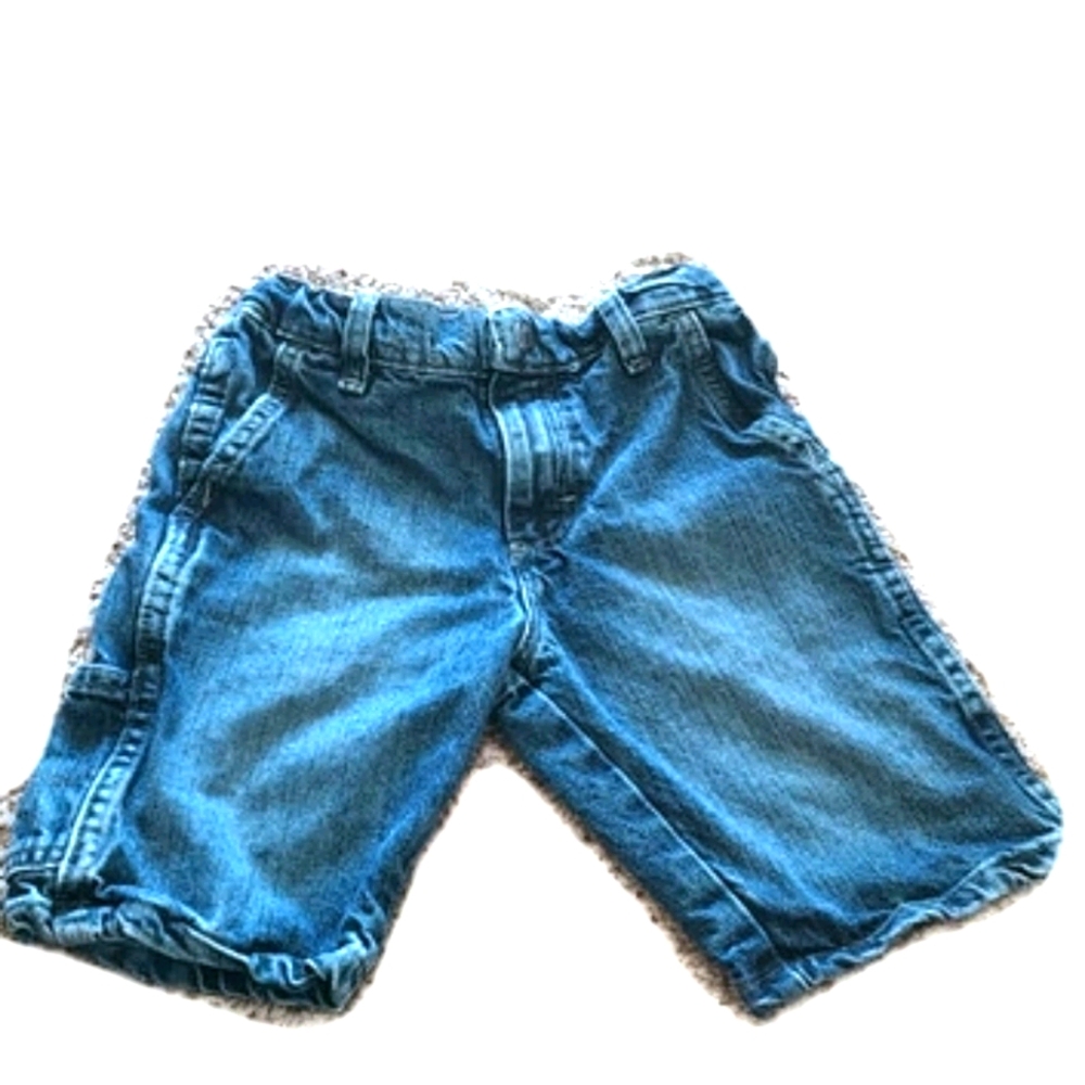 wrangler adjustable elastic waist Back to School blue jean shorts boys size 7